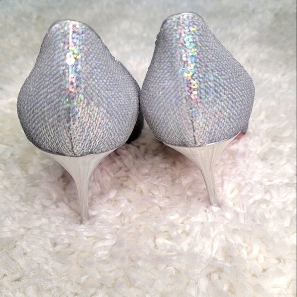 Christian Louboutin Silver Shoes Kate 100 Paill Hotfix Heels Size 41 Pumps - Picture 9 of 13